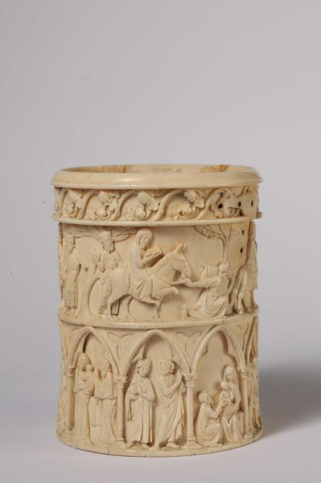 Pyxis, 2 registers, with arches (pyxide; frise d'arcatures; colonnettes) (Side)