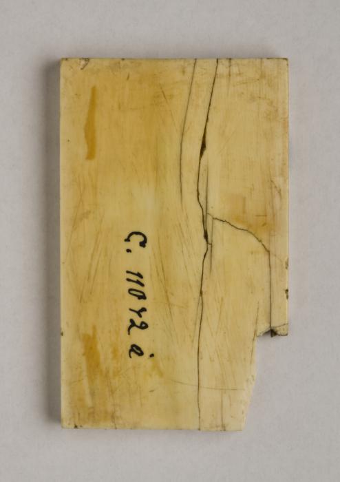 Wing, right (fragment of a diptych), 1 register, 1 arch across (plaquette) (Back)