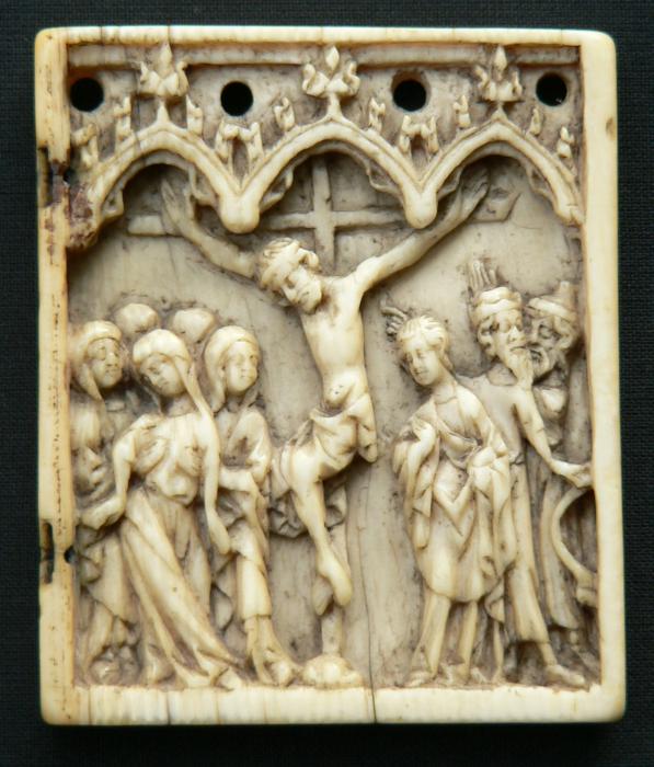 Wing, right (fragment of a diptych), 1 register, 3 arches across (plaquette) (Front)