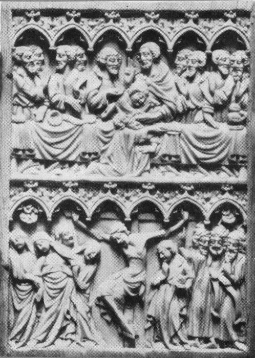 Diptych, 2 registers, 6 arches across (frise d'arcatures); known as the Ulpha Diptych (Wing, right)