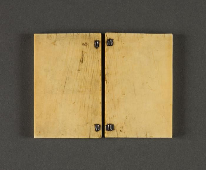 Diptych, 1 register, 3 arches across (frise d'arcatures; plaquettes) (Back)