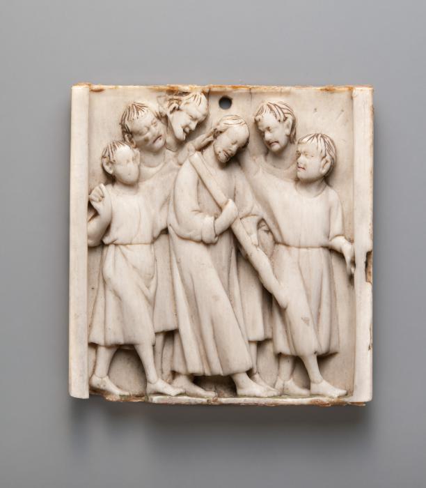 Panel, 1 register (fragment of a diptych; wing, left; lower register) (Front)