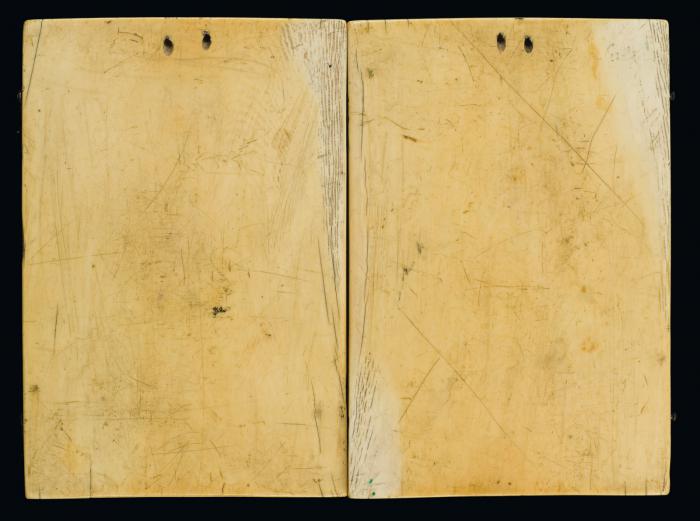 Diptych, 2 registers, 5 arches across (frise d'arcatures) (Back)