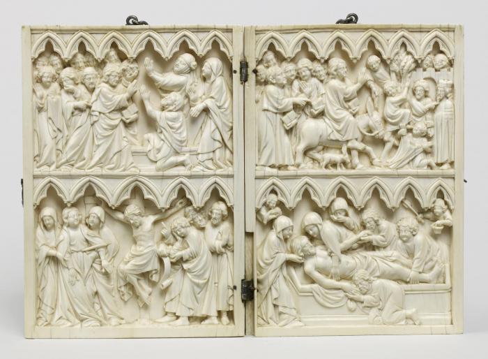 Diptych, 2 registers, 6 and 5 arches across (frise d'arcatures) (Front)