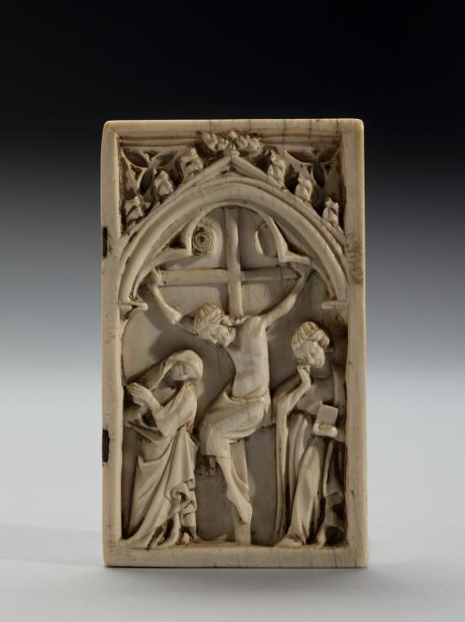 Wing, right (fragment of a diptych), 1 register, 1 arch across (plaquette) (Front)