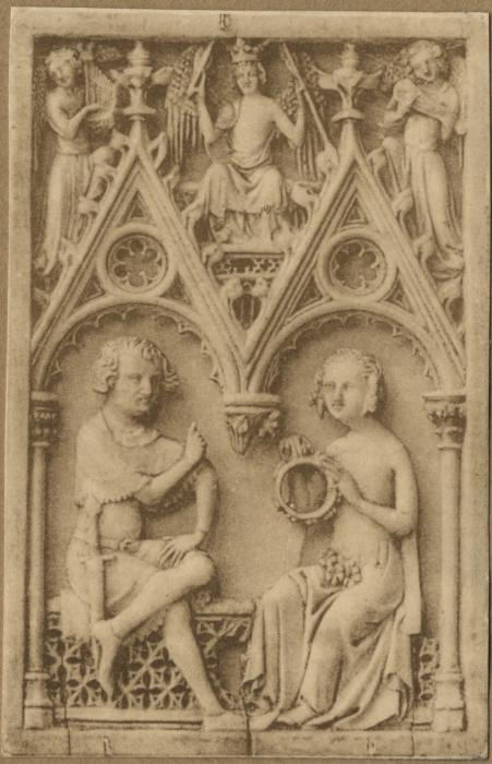 Openwork panel, 1 register, 2 arches across (plaque ajourée; frise d'arcatures; colonnettes) (Front)