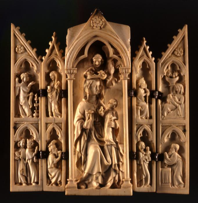 Gabled polyptych (tabernacle; colonnettes) (Front)