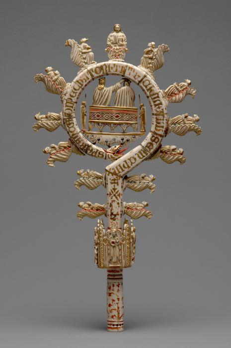 Painted head of crozier (crosse) (Back)