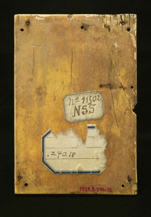 Wing, left (fragment of a diptych), 1 register, 3 arches across (frise d'arcatures) (Back)