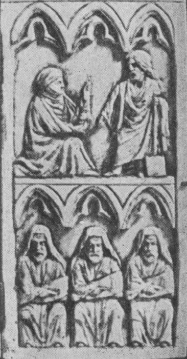 Triptych, 2 registers, 3 and 4 arches across (frise d'arcatures) (Wing, right)