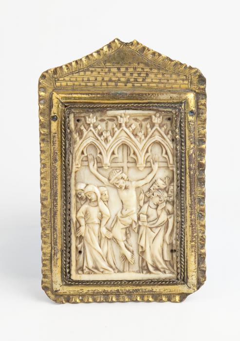 Panel, 1 register, 3 arches across (frise d'arcatures; plaquette); reused as a pax (baiser de paix) (Front)