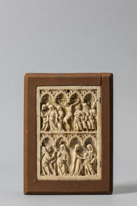 Wing, left (fragment of a diptych), 2 registers, 4 arches across (frise d'arcatures) (Front)