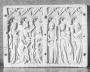 Panel (fragment of a casket), 1 register, 6 arches across (coffret; frise d'arcatures) (Front)