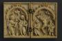 Diptych, 1 register, 1 arch across (plaquettes) (Front)