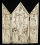 Gabled triptych, 3 registers, 1 arch across (Front)