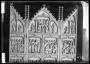 Gabled triptych, 4 registers, with ogee arches (Front, detail)