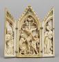 Gabled triptych, 1 register, 1 arch across (Front)