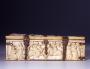 Casket with arches and bands of rosettes (coffret; décor de roses; frise d'arcatures; colonnettes) (Body, back)