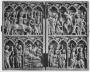 Diptych, 2 registers, 4 arches across (frise d'arcatures; colonnettes) (Front)