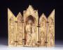 Gabled polyptych, 2 registers, 1 arch across (tabernacle; frise d'arcatures) (Front)