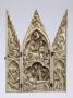 Gabled triptych, 2 registers, with arches (frise d'arcatures) (Front, open)